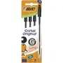 Bic 516335 Bolígrafos de Tinta de Aceite Cristal Original Negros 4 Unidades
